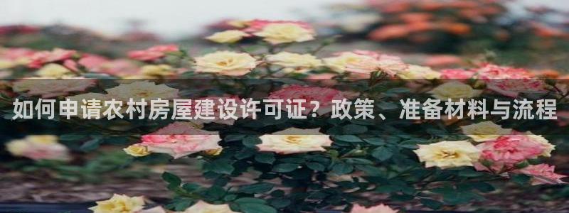 富联娱乐在线观看视频：如何申请农村房屋建设许可证？政策、准备材料与流程