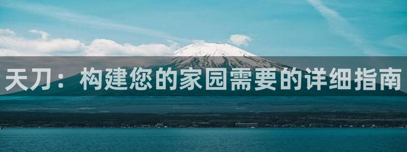 富联娱乐app更新不了：天刀：构建您的家园需要的详细指南