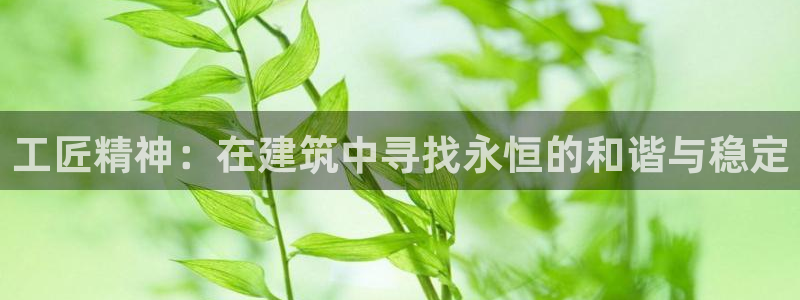 富联娱乐开户流程图解：工匠精神：在建筑中寻找永恒的和谐与稳定